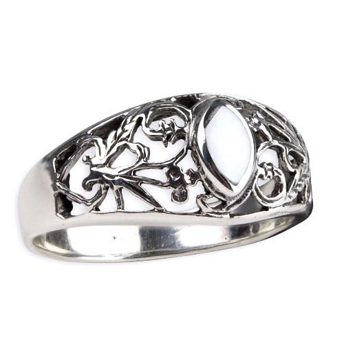 Silberring mit weißem Stein - vergleichen und g&uuml;nstig kaufen